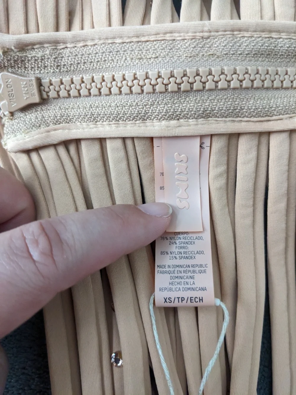 NWT Skims Rhinestone Swim Strappy Skirt - Size XSmall